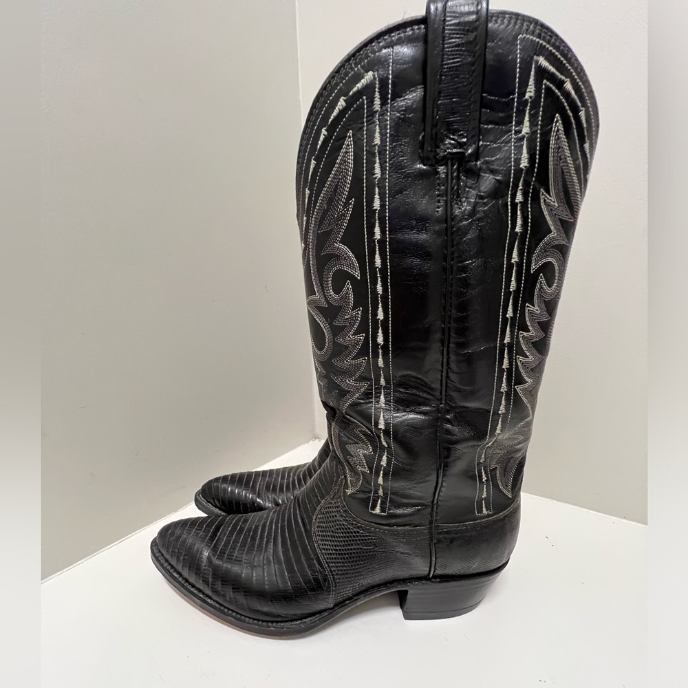 Dan Post Men's Black Lizard Western Boots